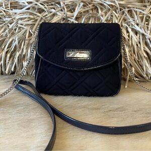 VERA BRADLEY Classic Navy Microfiber Chain Strap Crossbody Mini Shoulder Bag